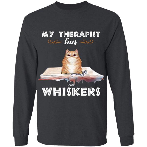 My Therapist Has Whiskers Personalized Cat T-shirt TS-NB253