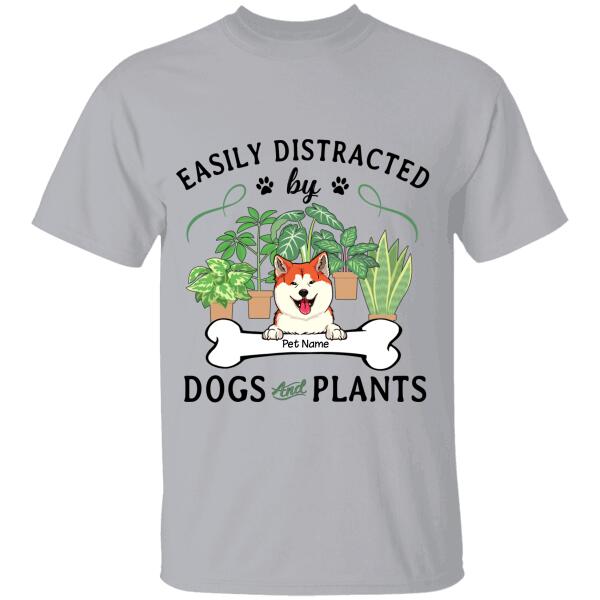 Easily Distracted By Dogs & Plants Personalized T-shirt TS-NB765