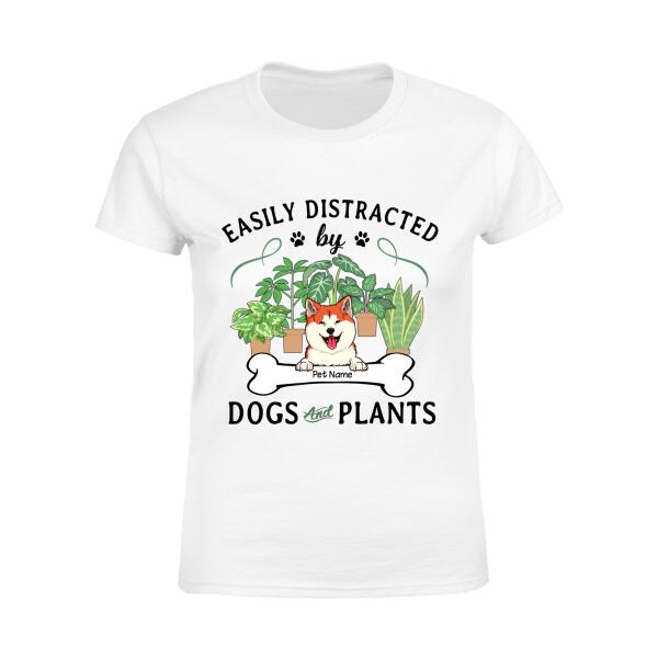 Easily Distracted By Dogs & Plants Personalized T-shirt TS-NB765