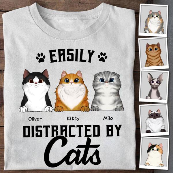 Easily Distracted By Cats Personalized T-shirt TS-NB772