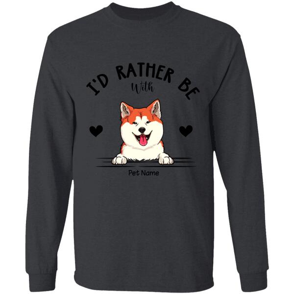 I'd Rather Be With My Dog Personalized T-shirt TS-NB784