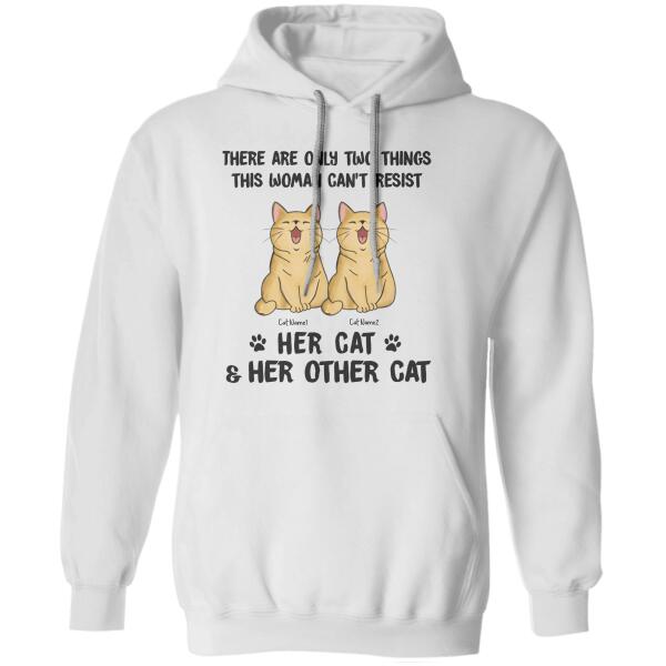 There Are Only Two Things This Woman Can't Resist Personalized Cat T-shirt TS-NB787