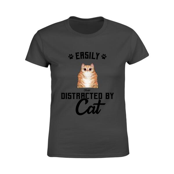 Easily Distracted By Cats Personalized T-shirt TS-NB772