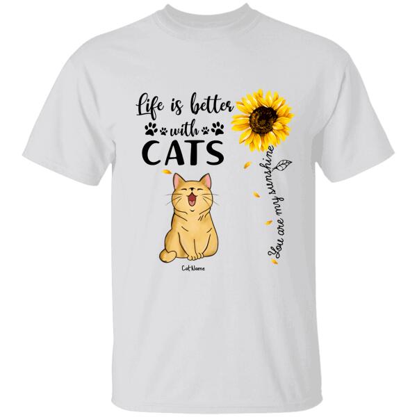 Life Is Better With Cats Personalized Cat T-shirt TS-NB805