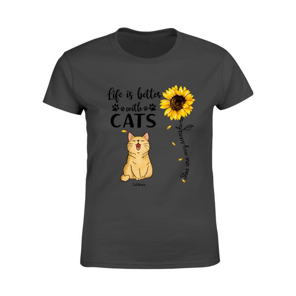 Life Is Better With Cats Personalized Cat T-shirt TS-NB805