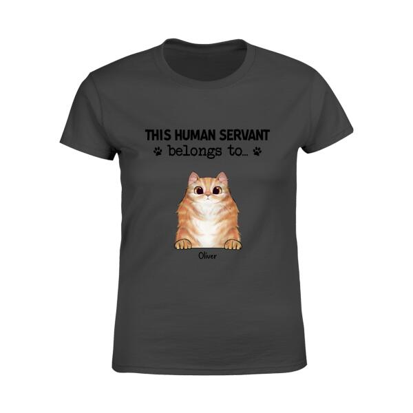 This Human Servant Belongs To Personalized Cat T-shirt TS-NN826