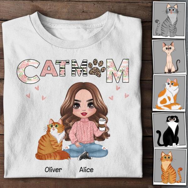 Cat Mom Personalized T-shirt TS-NB902
