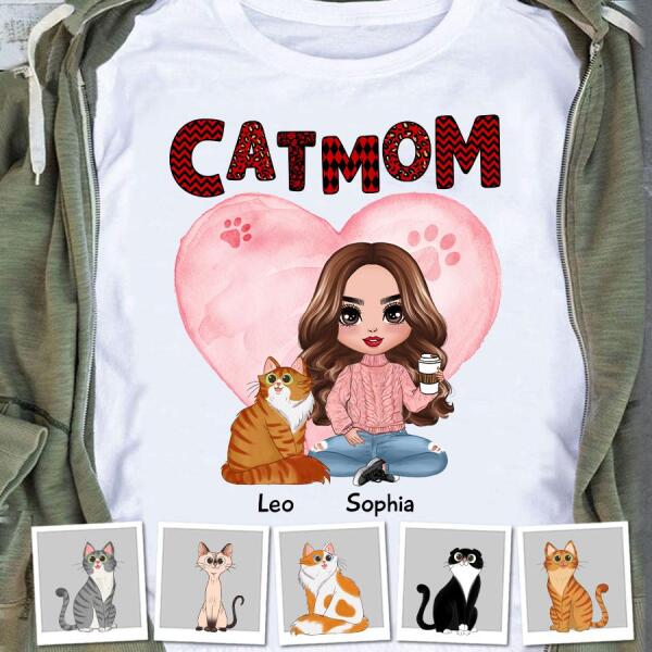 Cat Mom Personalized T-shirt TS-NB899