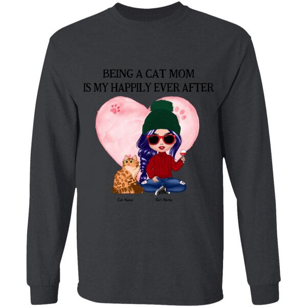 Being A Cat Mom Is My Happily Ever After Personalized T-shirt TS-NB916