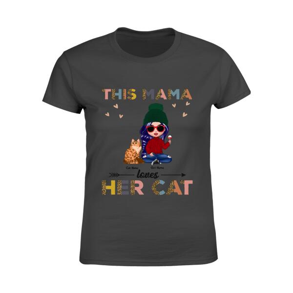 This Mama Loves Her Cat Personalized T-shirt TS-NB863