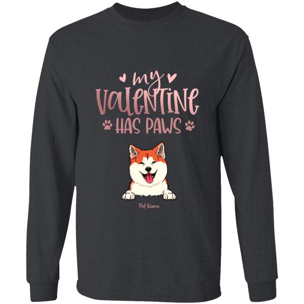 My Valentine Has Paw Personalized Dog T-Shirt TS-PT940