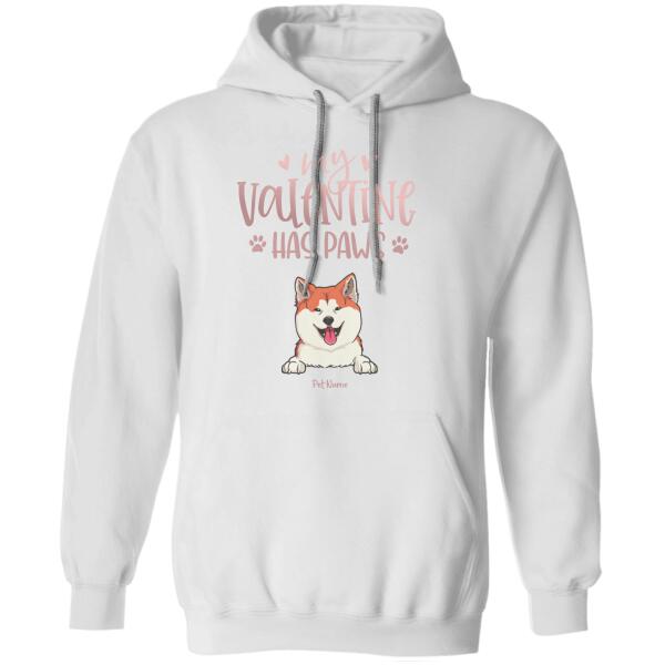 My Valentine Has Paw Personalized Dog T-Shirt TS-PT940