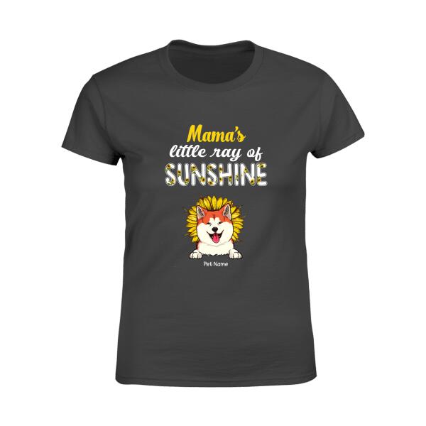 Mama's Little Rays Of Sunshine Personalized Dog T-shirt TS-NN936