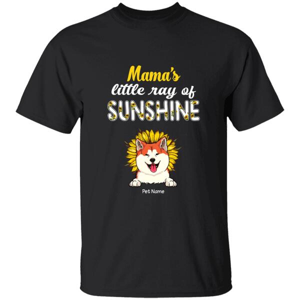 Mama's Little Rays Of Sunshine Personalized Dog T-shirt TS-NN936