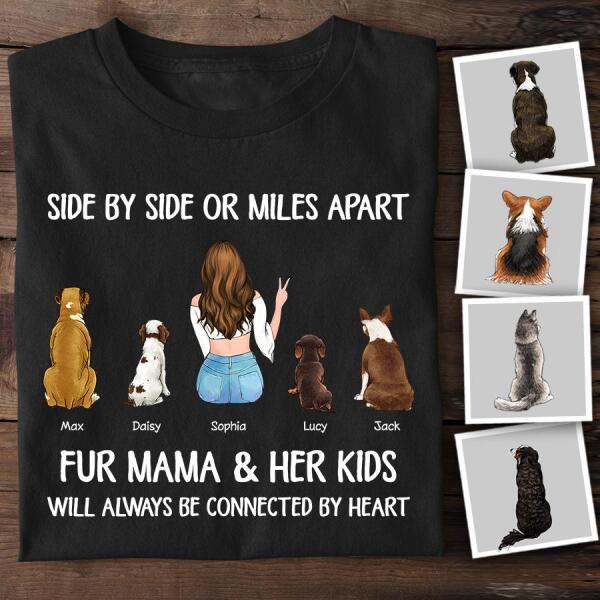 Side By Side Or Miles Apart Personalized Dog T-shirt TS-NN953