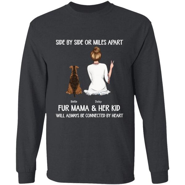 Side By Side Or Miles Apart Personalized Dog T-shirt TS-NN953