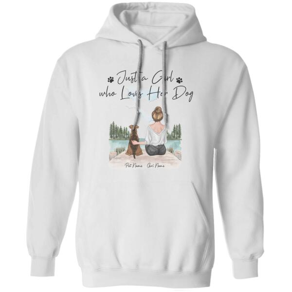 Just A Girl Who Loves Dogs On The Lake Personalized T-Shirt TS-PT950