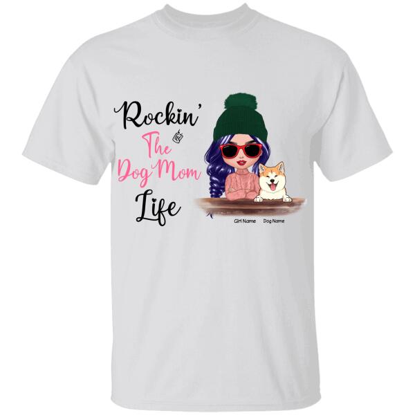 Rockin' The Dog Mom Life Personalized T-Shirt TS-PT958