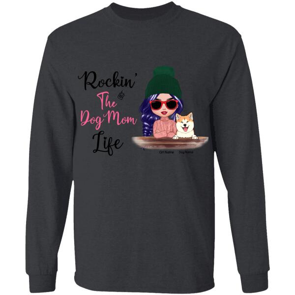 Rockin' The Dog Mom Life Personalized T-Shirt TS-PT958