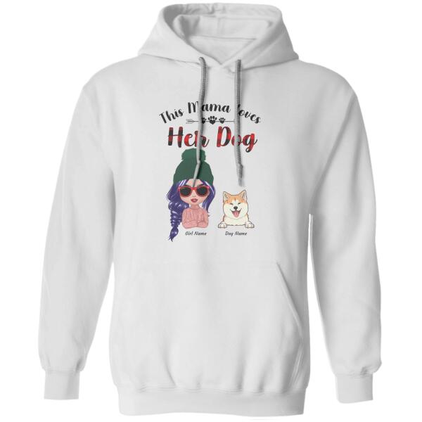 This Mama Loves Her Dog/Dogs Personalized T-shirt TS-NN881