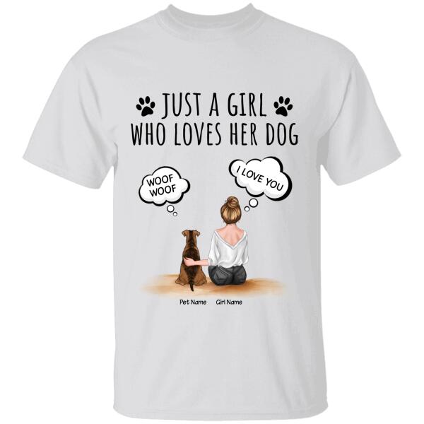 Just A Girl Who Loves Her Dog Personalized T-shirt TS-NB971