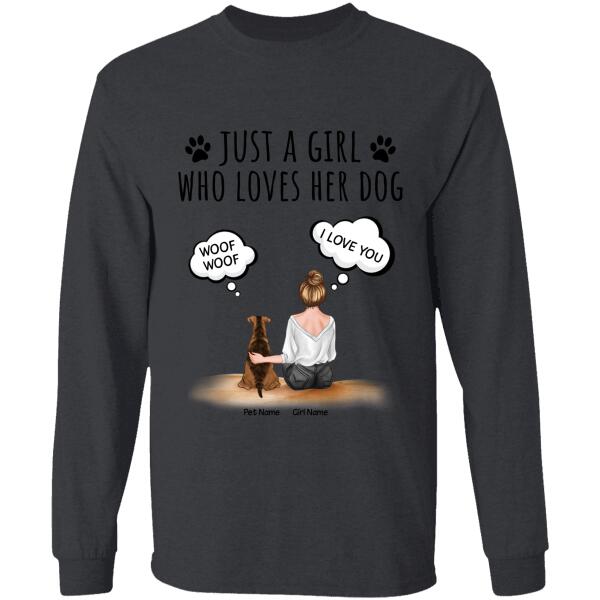 Just A Girl Who Loves Her Dog Personalized T-shirt TS-NB971