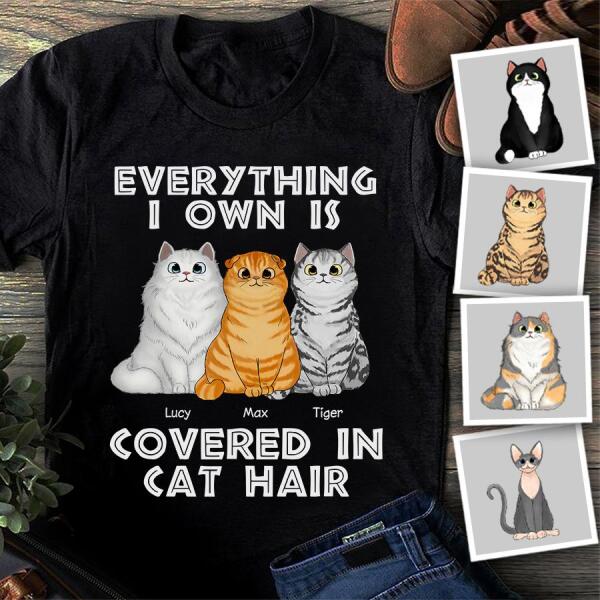 Everything I Own Is Covered In Cat Hair Personalized T-shirt TS-NB963