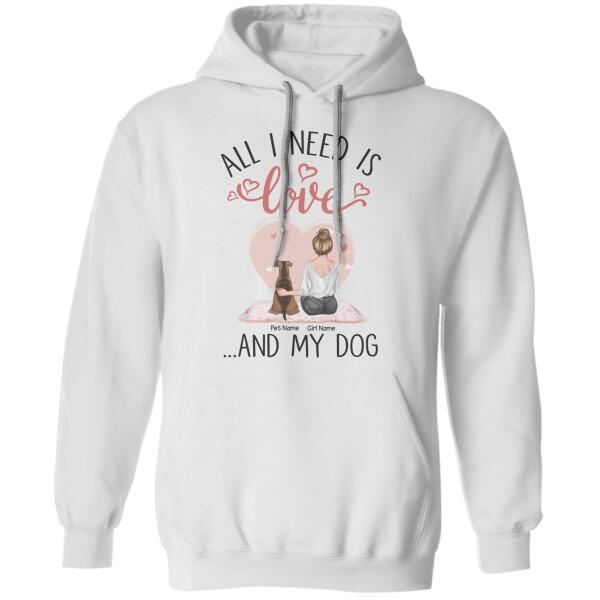 All I Need Is Love And My Dog Personalized T-shirt TS-NB976
