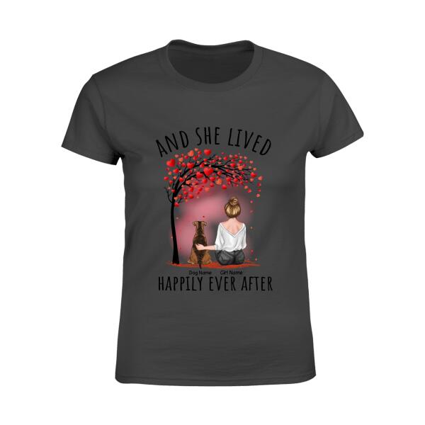 And She Lived Happily Ever After Personalized Dog T-shirt TS-NB980