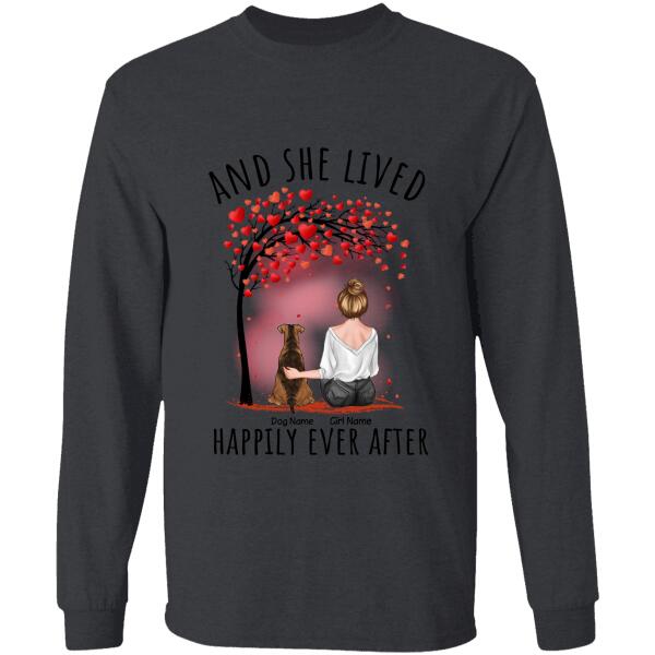 And She Lived Happily Ever After Personalized Dog T-shirt TS-NB980