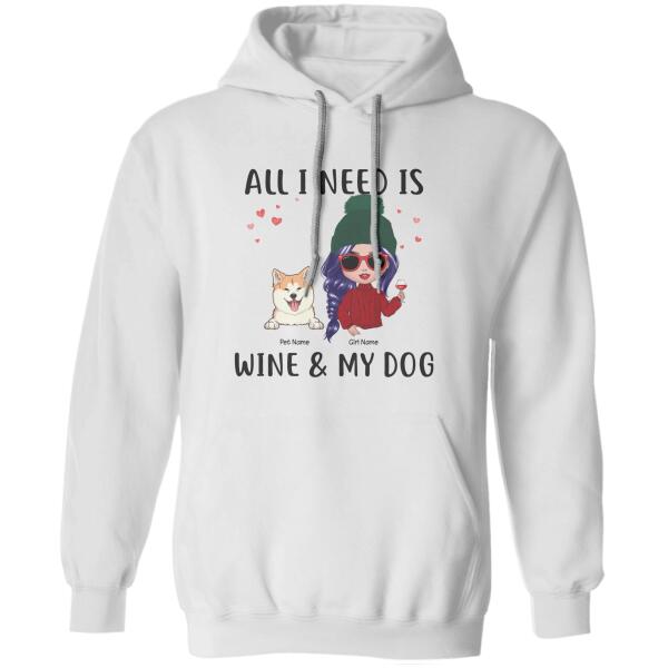 All I Need Is Wine And My Dog Personalized T-shirt TS-NN982