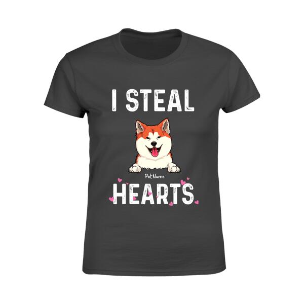 I Steal Hearts Personalized Dog T-shirt TS-NN1001