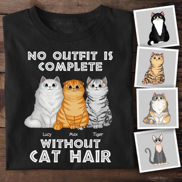 No Outfit Is Completed Without Cat Hair Personalized T-shirt TS-NB1009