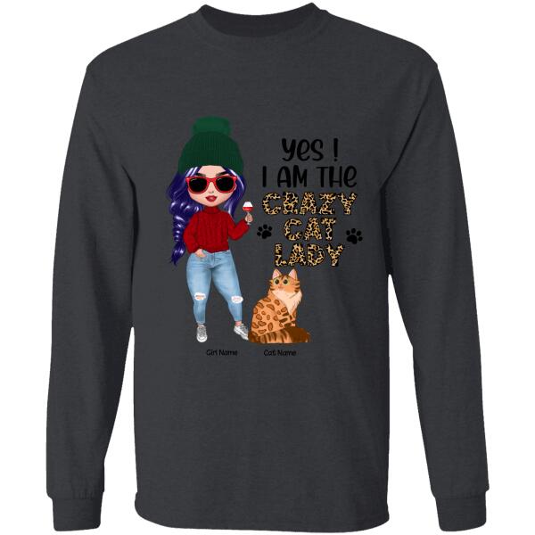 Funny Crazy Cat Lady Personalized T-Shirt TS-PT998