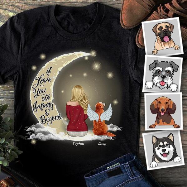 I Love You To Infinity And Beyond Personalized Dog T-shirt TS-NN1011