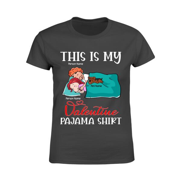 This Is My Valentine Pajama Shirt Personalized Dog T-shirt TS-NN1014