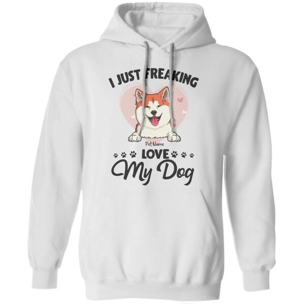 I Just Freaking Love My Dogs Personalized T-shirt TS-NB1022