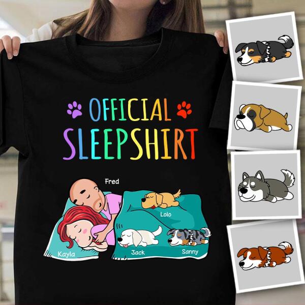 Official Sleep Shirt Rainbow Personalized Dog T-shirt TS-NN1048