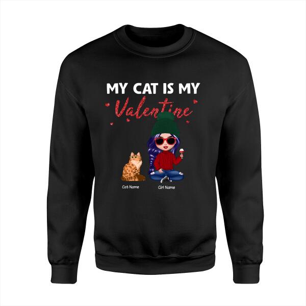 My Cats Are My Valentine Personalized T-shirt TS-NB1065