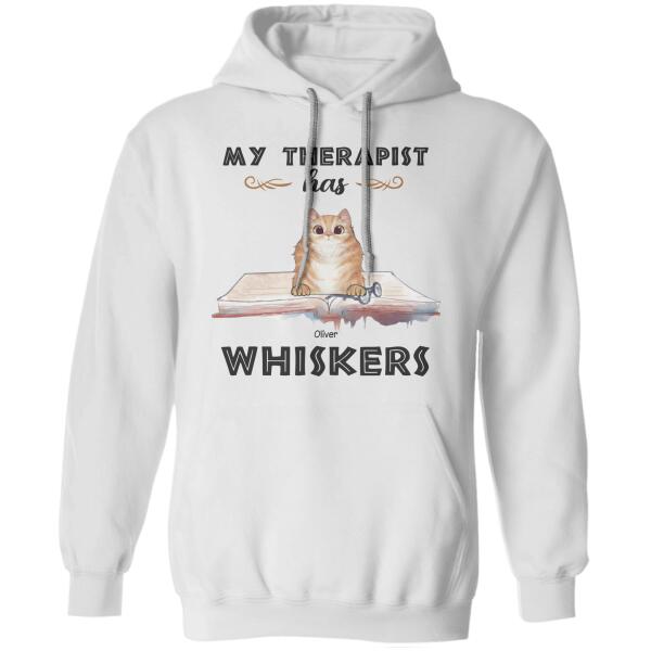 My Therapist Has Whiskers Personalized Cat T-shirt TS-NB1066