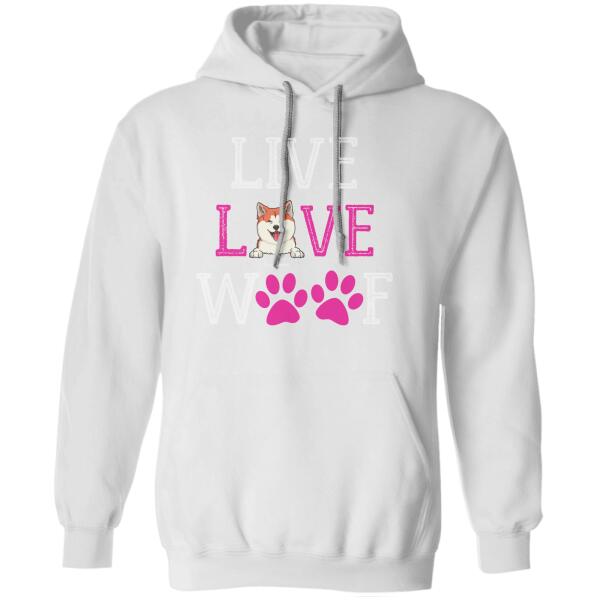 Live Love Woof Personalized Dog T-shirt TS-NN1079