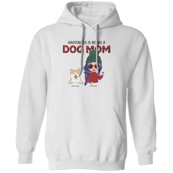 Happiness Is Being A Dog Mom Personalized Dog T-shirt TS-NN1060