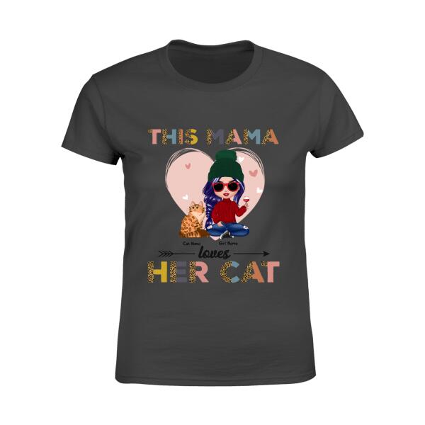 This Mama Loves Her Cat Personalized T-shirt TS-NB1077