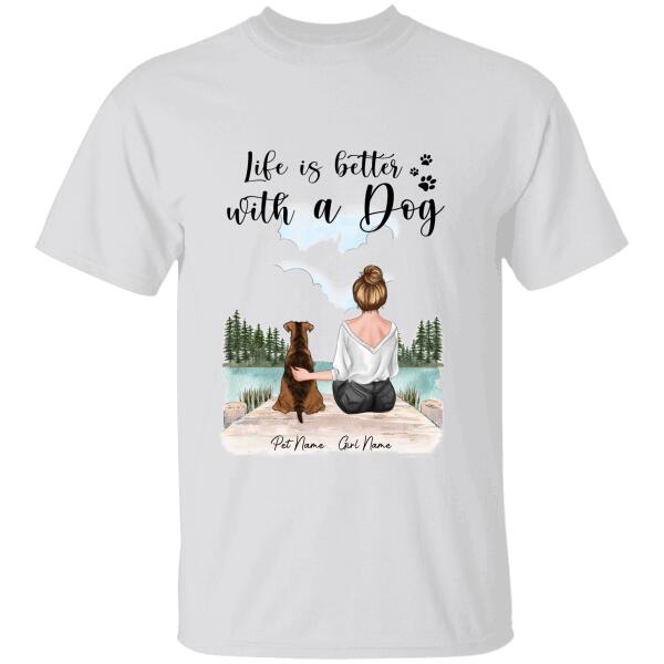 Life Is Better With Dogs On The Lake Personalized T-Shirt TS-PT1046