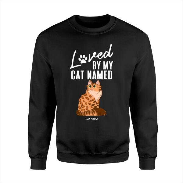 Loved By My Cats Named Personalized T-shirt TS-NB1085