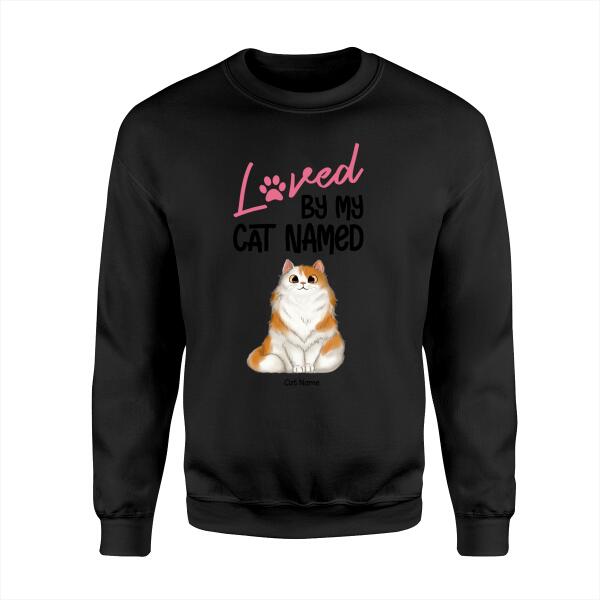 Loved By My Cats Named Personalized T-shirt TS-NB1086