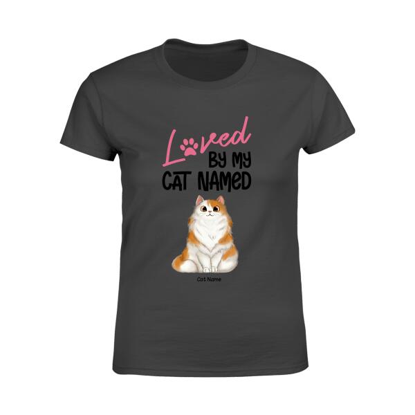 Loved By My Cats Named Personalized T-shirt TS-NB1086