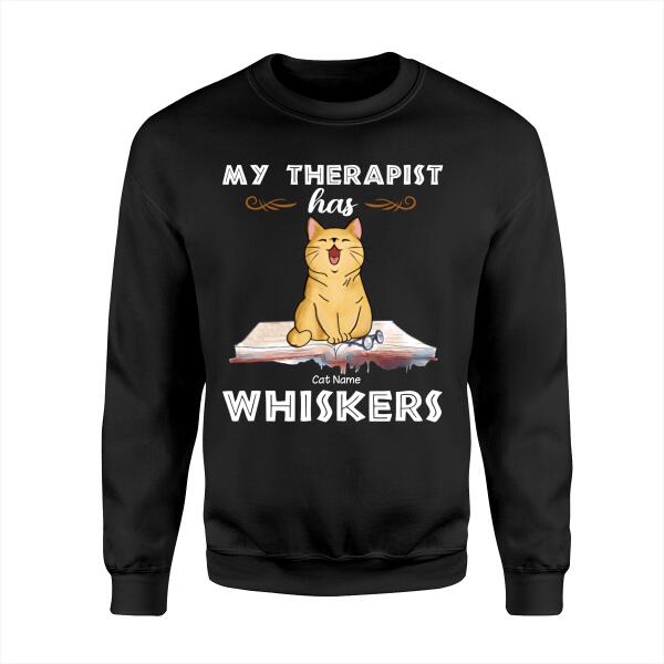 My Therapist Has Whiskers Personalized Cat T-shirt TS-NB1099