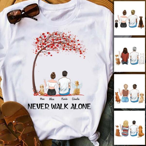Never Walk Alone Couple Personalized T-shirt TS-NN1089