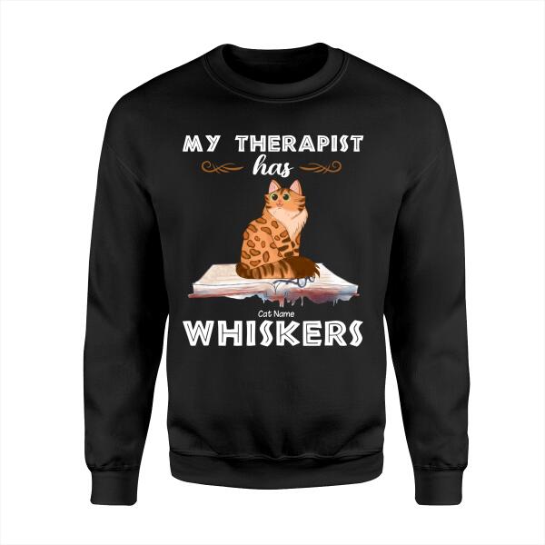 My Therapist Has Whiskers Personalized Cat T-shirt TS-NB1098